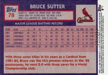 2004 Topps All-Time Fan Favorites - Refractors #78 Bruce Sutter Back