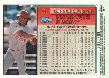2004 Topps All-Time Fan Favorites - Refractors #93 Darren Daulton Back