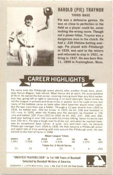 1970 Rold Gold Pretzels All-Time Baseball Greats #8 Harold 