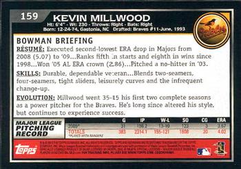 2010 Bowman #159 Kevin Millwood Back