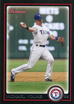2010 Bowman #76 Michael Young Front