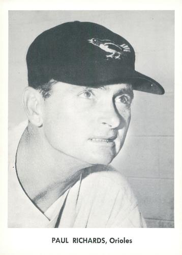 1958 Jay Publishing Baltimore Orioles Set B #NNO Paul Richards Front