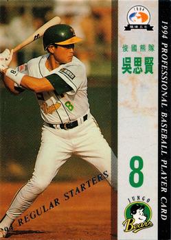 1994 CPBL #151 Shi-Hsien Wu Front