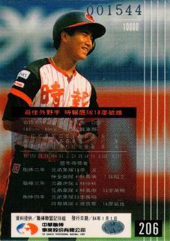 1994 CPBL #206 Ming-Hsiung Liao Back