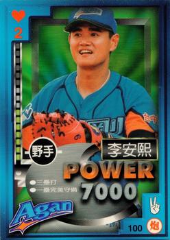 1997 Taiwan Major League Power Card #100 An-Hsi Lee Front