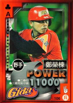 1997 Taiwan Major League Power Card #106 Jung-Tung Cheng Front