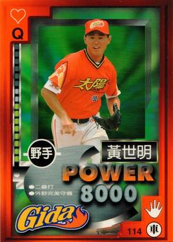 1997 Taiwan Major League Power Card #114 Shih-Ming Huang Front