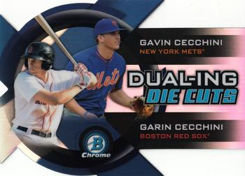 2014 Bowman Chrome - Dualing Die Cut Refractors #DDC-CC Gavin Cecchini / Garin Cecchini Front