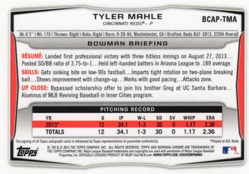 2014 Bowman Chrome - Prospect Autographs #BCAP-TMA Tyler Mahle Back