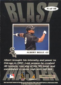 1997 Score - Blast Masters #4 Albert Belle Back