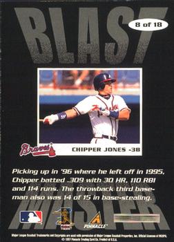 1997 Score - Blast Masters #8 Chipper Jones Back