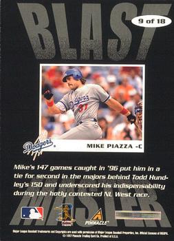 1997 Score - Blast Masters #9 Mike Piazza Back