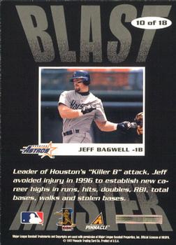 1997 Score - Blast Masters #10 Jeff Bagwell Back