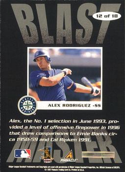 1997 Score - Blast Masters #12 Alex Rodriguez Back