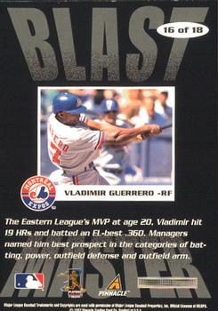 1997 Score - Blast Masters #16 Vladimir Guerrero Back