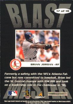 1997 Score - Blast Masters #17 Brian Jordan Back
