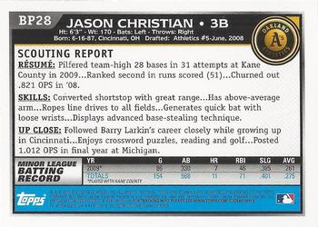 2010 Bowman - Prospects #BP28 Jason Christian Back
