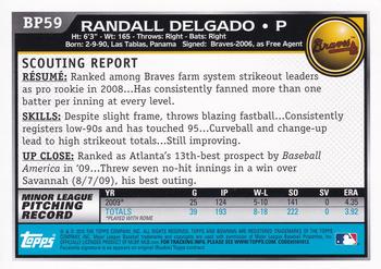 2010 Bowman - Prospects #BP59 Randall Delgado Back