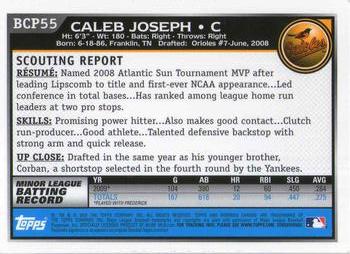 2010 Bowman - Chrome Prospects #BCP55 Caleb Joseph Back