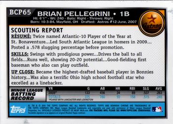 2010 Bowman - Chrome Prospects #BCP65 Brian Pellegrini Back