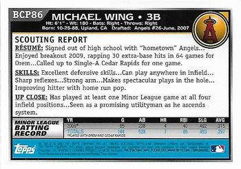 2010 Bowman - Chrome Prospects #BCP86 Michael Wing Back