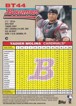 2010 Bowman - 1992 Throwbacks #BT44 Yadier Molina Back