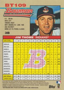 2010 Bowman - 1992 Throwbacks #BT109 Jim Thome Back