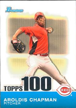 2010 Bowman - Topps 100 Prospects #TP2 Aroldis Chapman Front