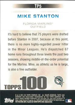 2010 Bowman - Topps 100 Prospects #TP5 Mike Stanton Back