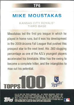 2010 Bowman - Topps 100 Prospects #TP6 Mike Moustakas Back