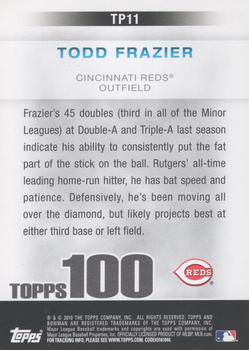 2010 Bowman - Topps 100 Prospects #TP11 Todd Frazier Back