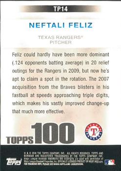 2010 Bowman - Topps 100 Prospects #TP14 Neftali Feliz Back