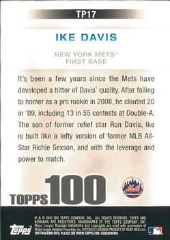 2010 Bowman - Topps 100 Prospects #TP17 Ike Davis Back