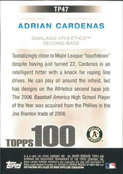 2010 Bowman - Topps 100 Prospects #TP47 Adrian Cardenas Back