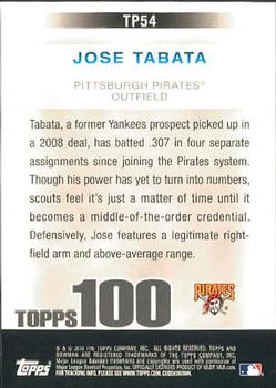 2010 Bowman - Topps 100 Prospects #TP54 Jose Tabata Back