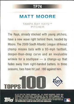 2010 Bowman - Topps 100 Prospects #TP74 Matt Moore Back