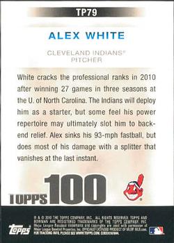 2010 Bowman - Topps 100 Prospects #TP79 Alex White Back