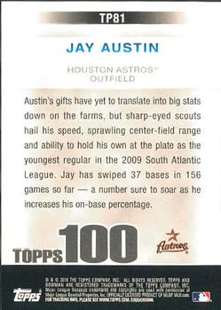 2010 Bowman - Topps 100 Prospects #TP81 Jay Austin Back