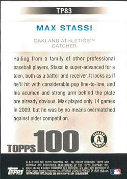 2010 Bowman - Topps 100 Prospects #TP83 Max Stassi Back