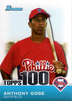 2010 Bowman - Topps 100 Prospects #TP90 Anthony Gose Front