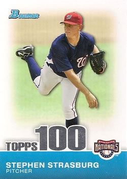 2010 Bowman - Topps 100 Prospects #TP1 Stephen Strasburg Front