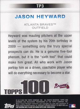2010 Bowman - Topps 100 Prospects #TP3 Jason Heyward Back