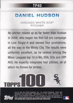 2010 Bowman - Topps 100 Prospects #TP40 Daniel Hudson Back