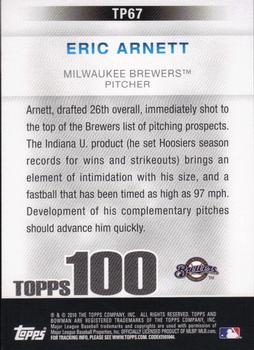 2010 Bowman - Topps 100 Prospects #TP67 Eric Arnett Back