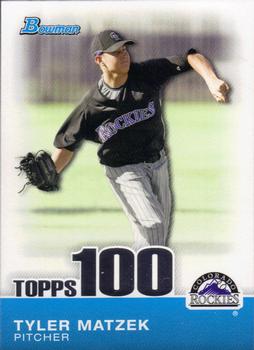 2010 Bowman - Topps 100 Prospects #TP8 Tyler Matzek Front