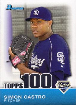 2010 Bowman - Topps 100 Prospects #TP91 Simon Castro Front