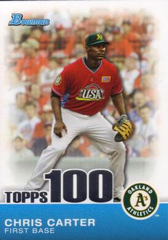 2010 Bowman - Topps 100 Prospects #TP92 Chris Carter Front