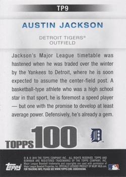 2010 Bowman - Topps 100 Prospects #TP9 Austin Jackson Back