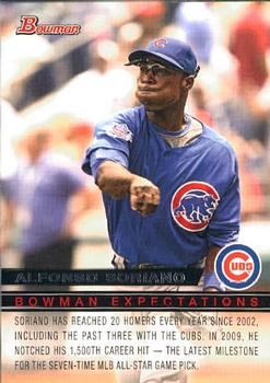 2010 Bowman - Bowman Expectations #BE8 Alfonso Soriano / Starlin Castro Front