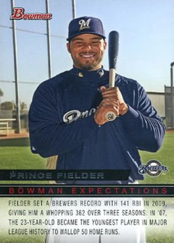 2010 Bowman - Bowman Expectations #BE45 Prince Fielder / Chris Carter Front